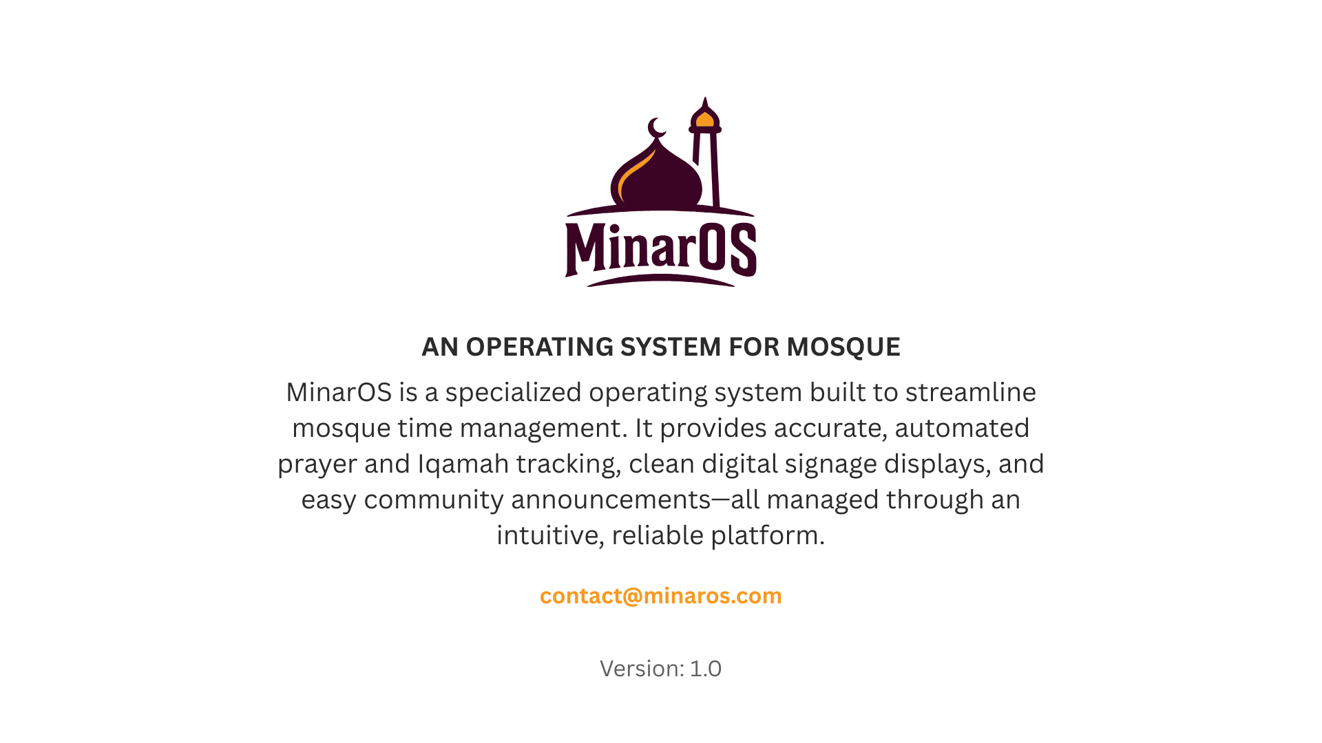 minarOS Remote Dashboard Control Center